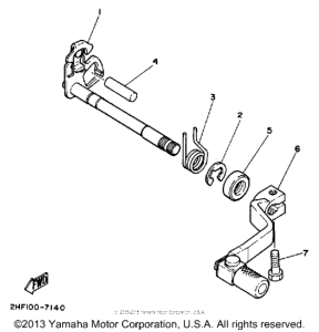 YZ80A Вал переключения
