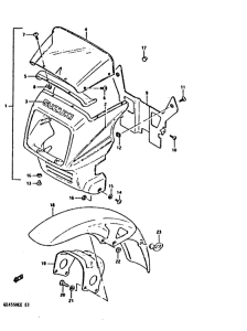 GSX550 Cover headlamp - front fender