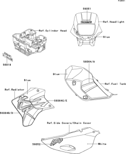 KL650 Decals(blue)(kl650-c7)