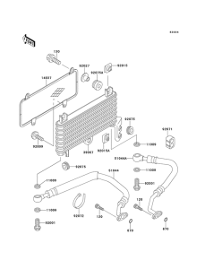 ZX600 Масляный радиатор