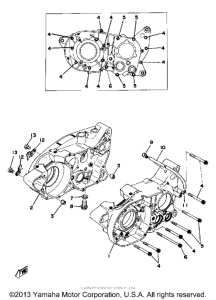 TY250D Картер двигателя