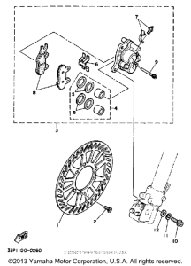 YZ125B Front brake clipper