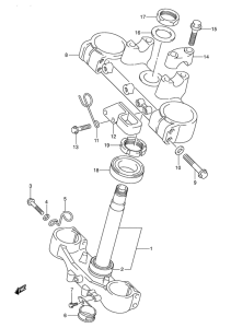 DR-Z400 Кронштейн передней вилки