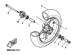 YQ50 Переднее колесо