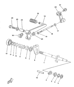 TZR50 Вал переключения
