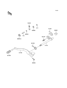BR125 Переключатель передач