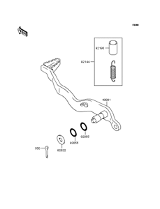 KLX250 Педаль тормоза