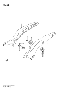 VZ800 Задняя рама в сборе