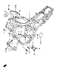 GSF1200S (ABS) Frame comp