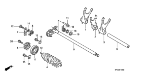 XL125V Вилка переключения передач