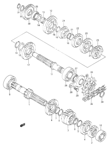 DR350 Трансмиссия