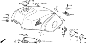 VF700F Fuel tank + fuel valve