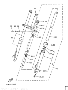 PW80 Передняя вилка