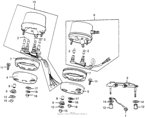 CL360 Спидометр + тахометр