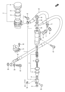 TS125 Задний тормозной цилиндр