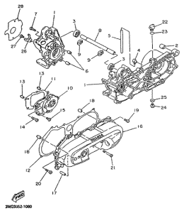 CY50R Картер двигателя