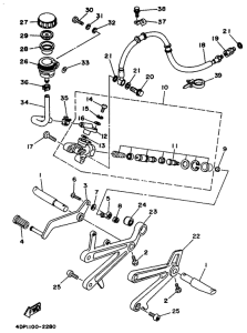 TZ250 Stand. footrest