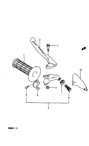 RM80 Рычаг сцепления