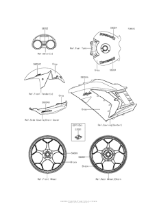 ZX1400 Decals (Gray)(Effa)