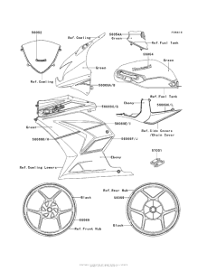 EX250 Decals (Green)(Jbfa)(Ca,us)