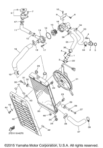 XVS1300CU Радиатор и Патрубки