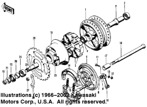  Rear hub / brake