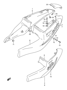 GSX-R600 Обтекатель задний