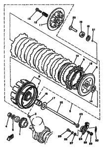 RD250LC Сцепление