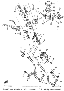 YZF600RGC Главный тормозной цилиндр