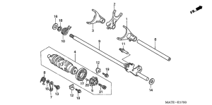 CBR1100XX Вилка переключения передач