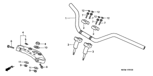 VF750C Handle pipe / top bridge