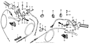 MR175 Handle switch + lever + cables