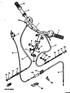 CG50E CG50U Рулевой рычаг и кабель