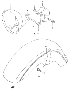 GZ125 Фара головного света