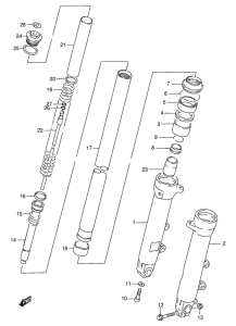 GSX750 Передняя вилка