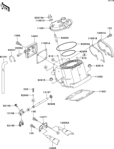 KX125 Цилиндр и головка цилиндров