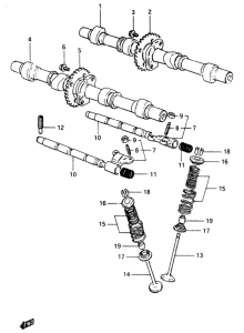 GSX400 Распределительный вал-клапаны