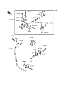 KX125 Главный тормозной цилиндр