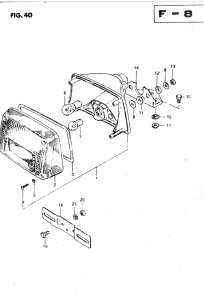 GSX750 Задний комбинированный сигнал