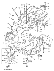 TDM850 Картер двигателя