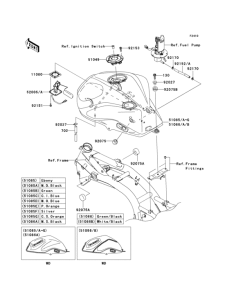 ZR750 Топливный бак
