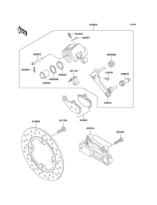 ZX600 Передний суппорт