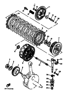 XT550 Сцепление
