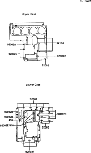 ZX900 Болты крепления картера