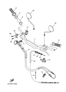 TW225E Рулевой рычаг и кабель