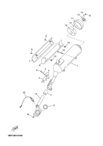 YP125R Выхлопная система