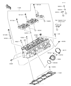 ZX636 Головка цилиндров