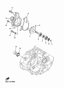WR450F Водяной насос