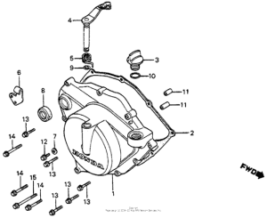 CR80R Right crankcase cover 82