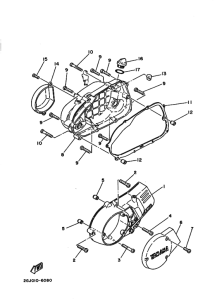 YSR80 YSR80D Crankcase cover ass`y  (v